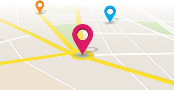 This image is a vector file representing a map location app Vector Design Illustration.